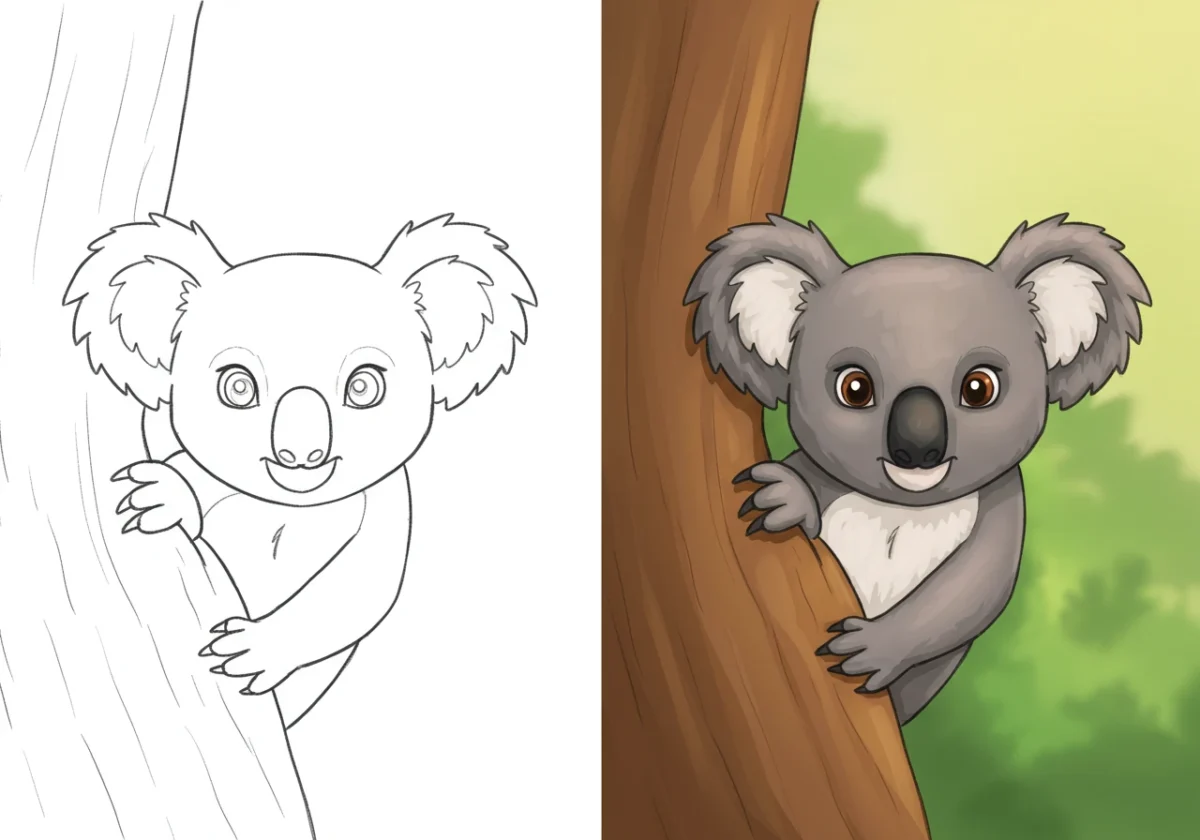 coloring pages koala bear