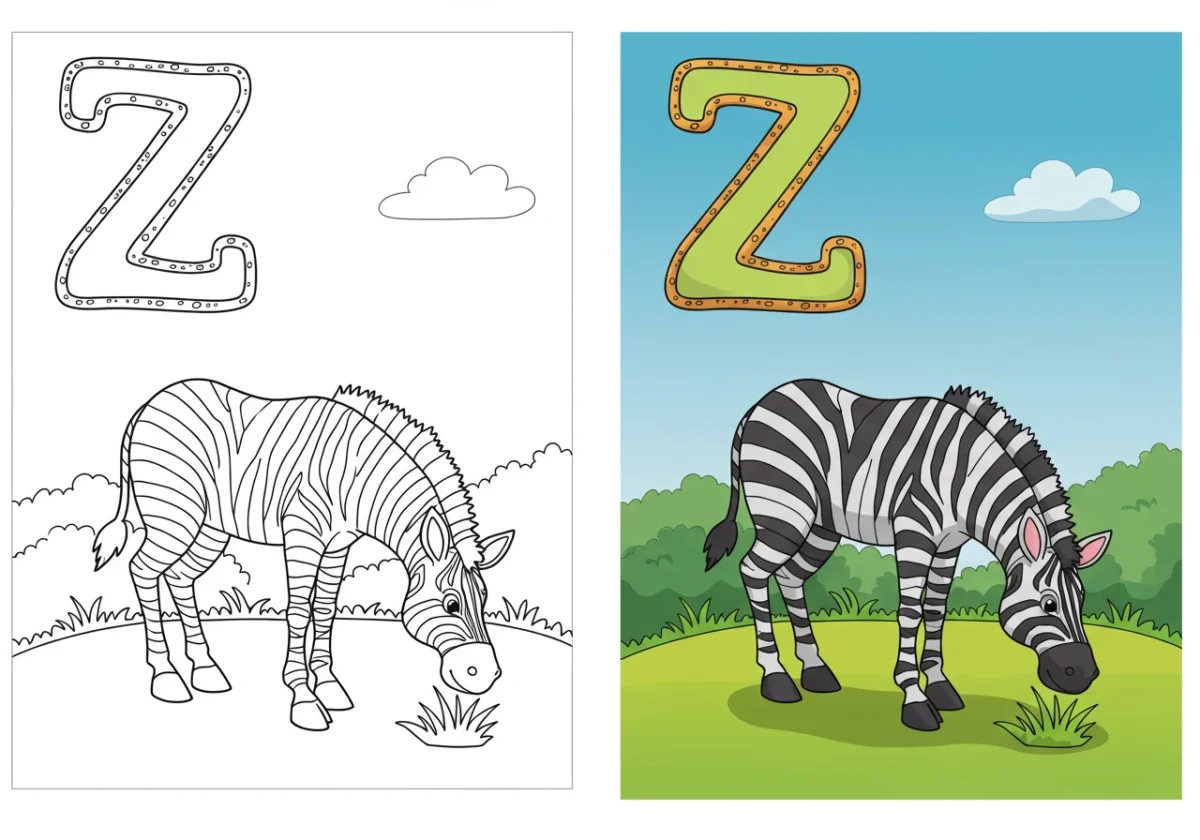 printable alphabet coloring pages