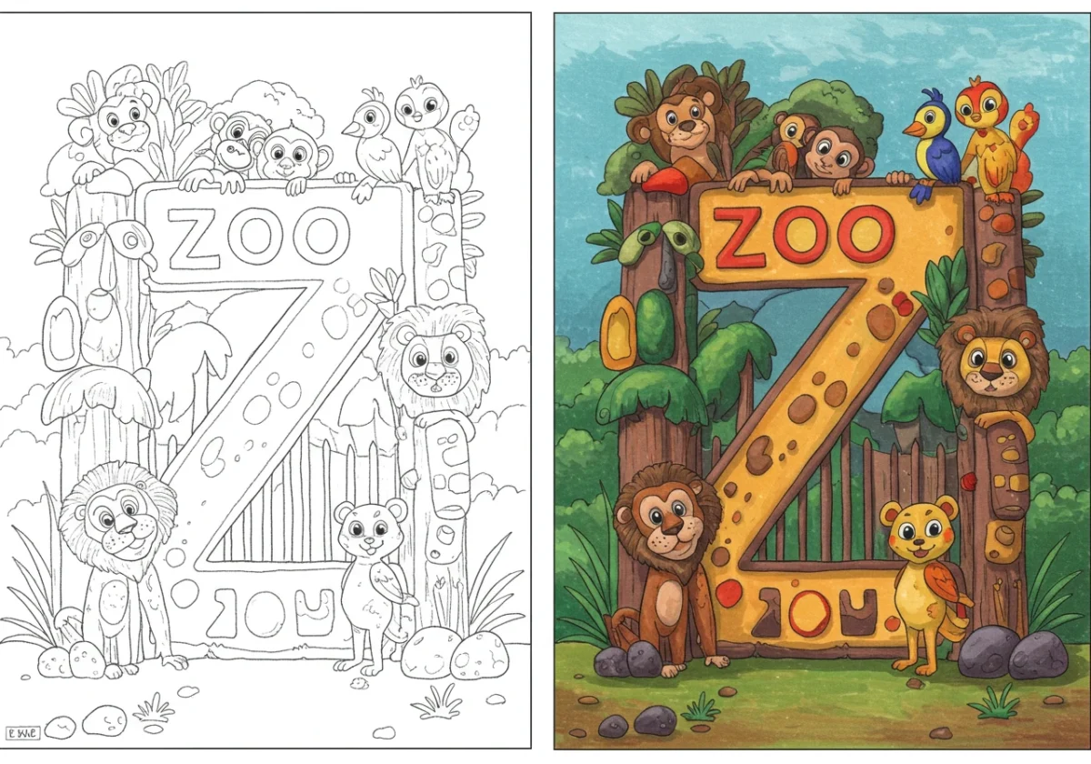 printable alphabet coloring pages