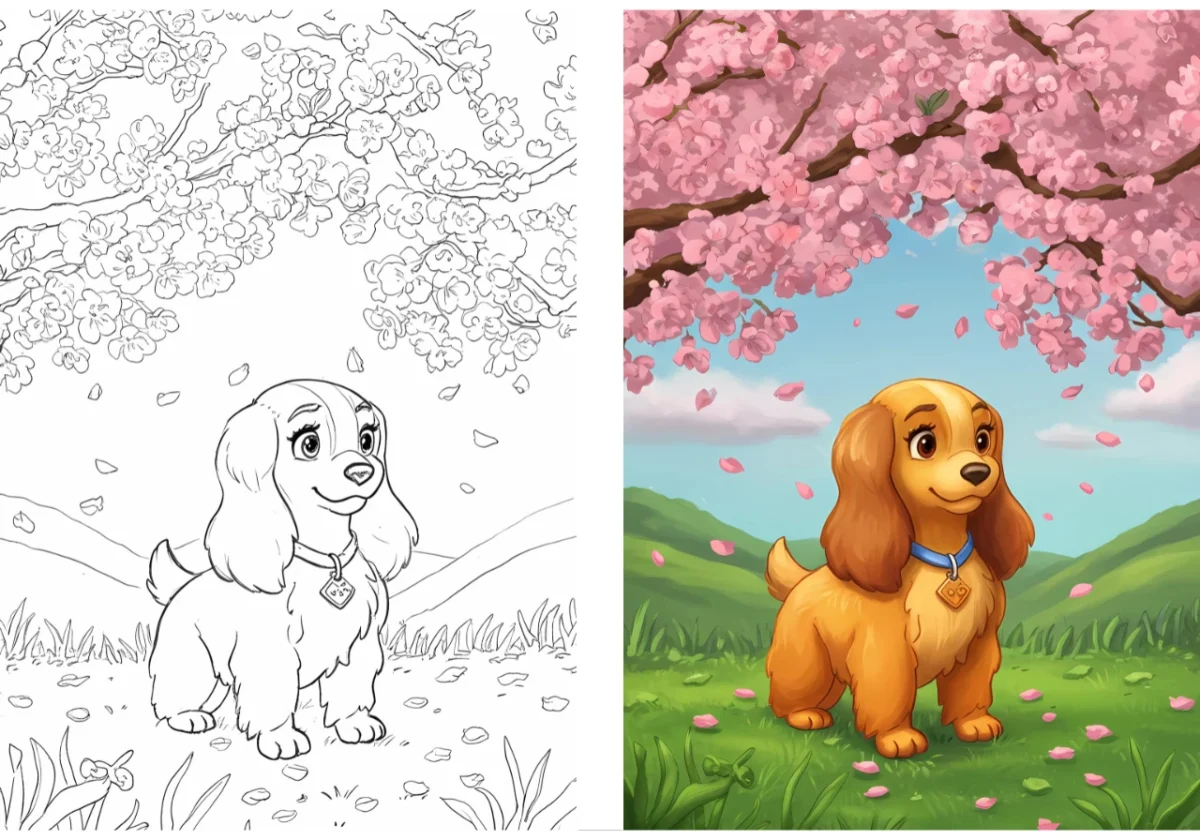 lady and tramp coloring pages​