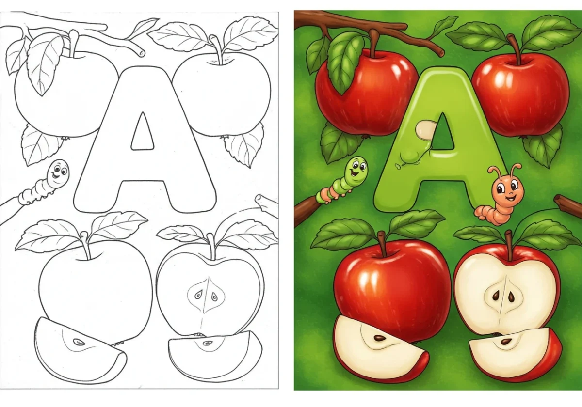 alphabet coloring pages