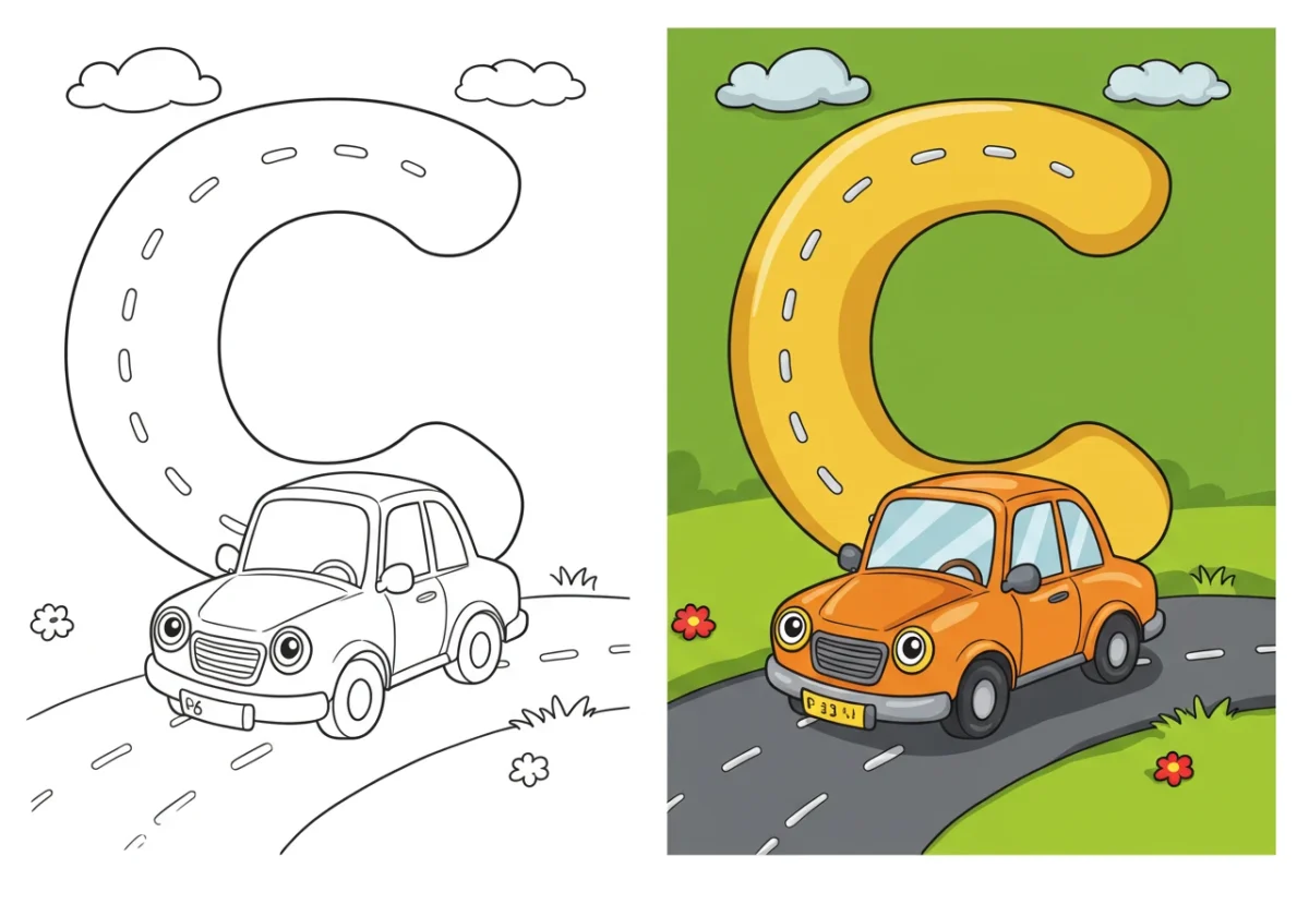 alphabet coloring pages
