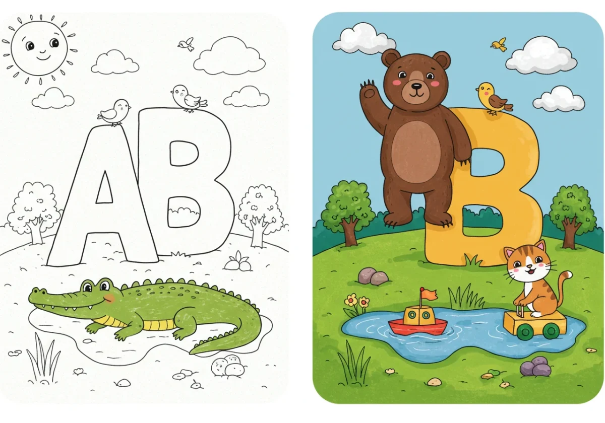 alphabet coloring pages
