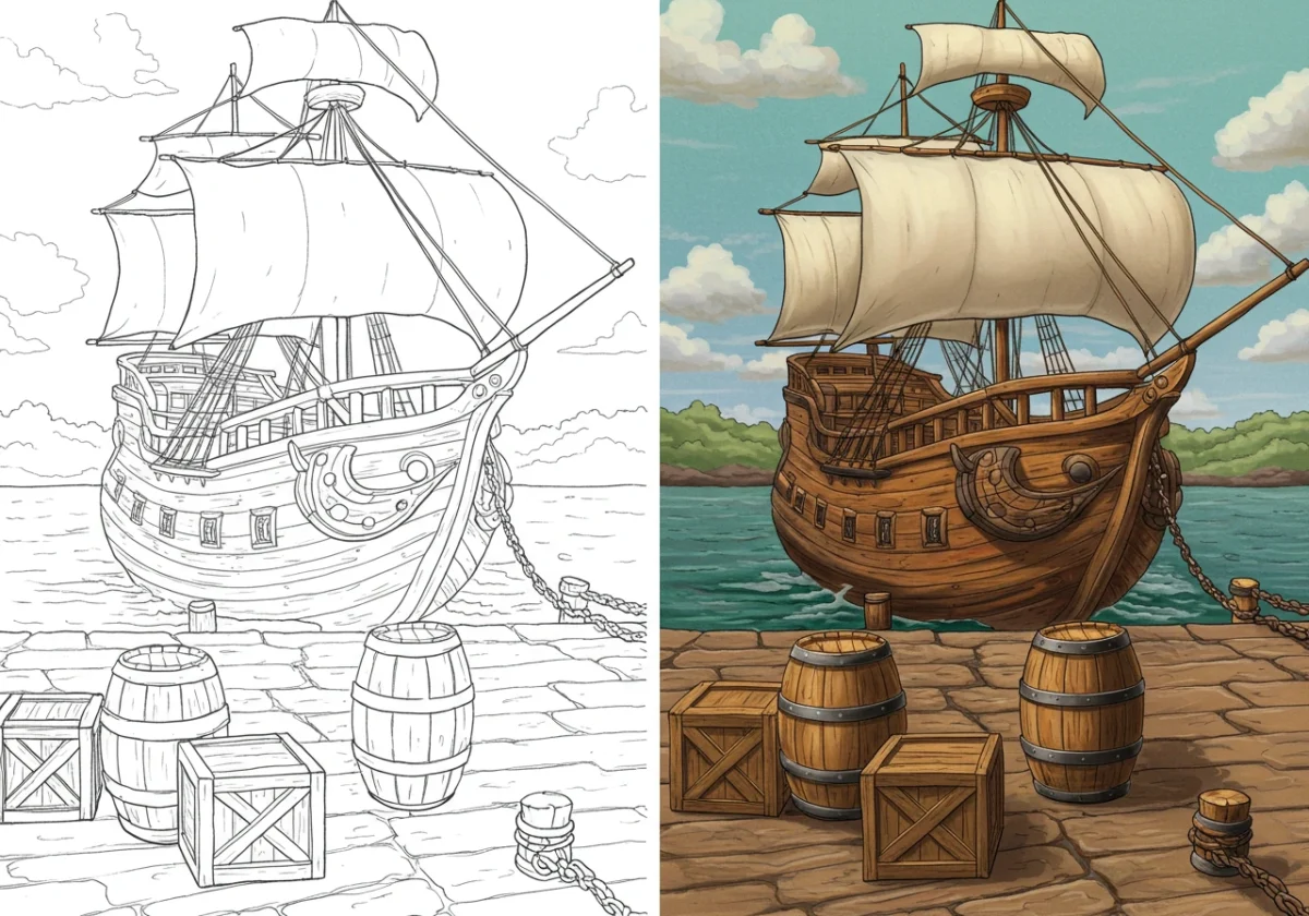 colonial life coloring pages