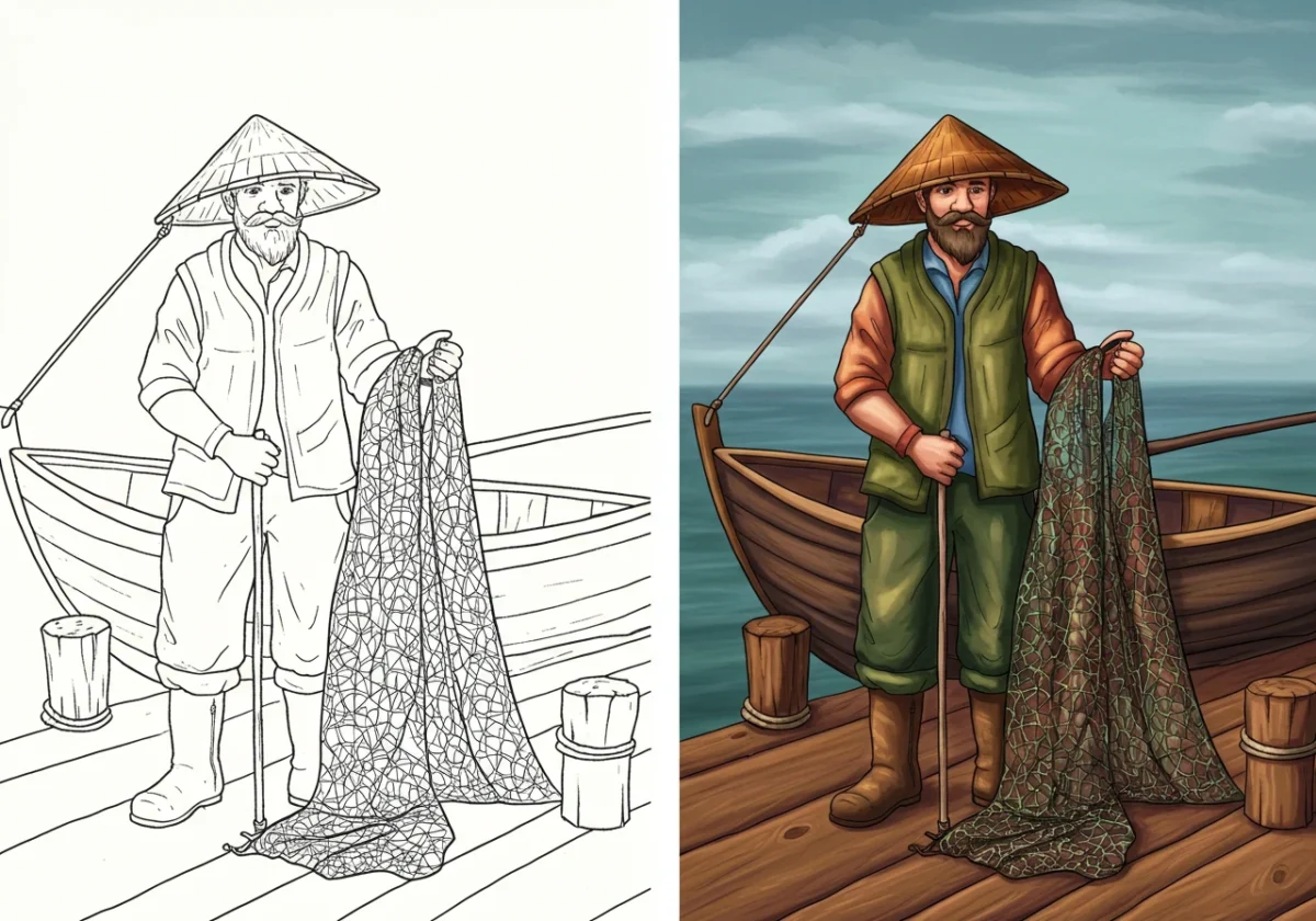 colonial life coloring pages