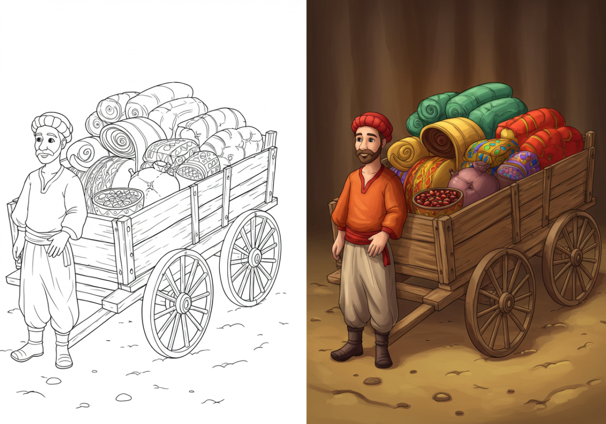 colonial life coloring pages