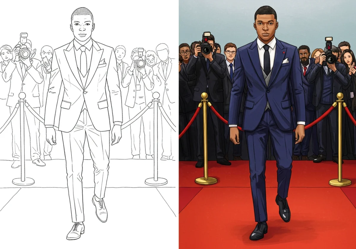 mbappe coloring pages