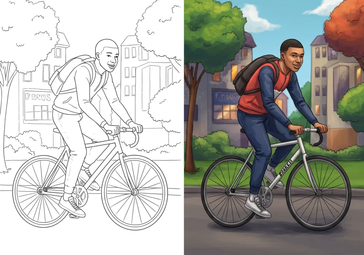 mbappe coloring pages