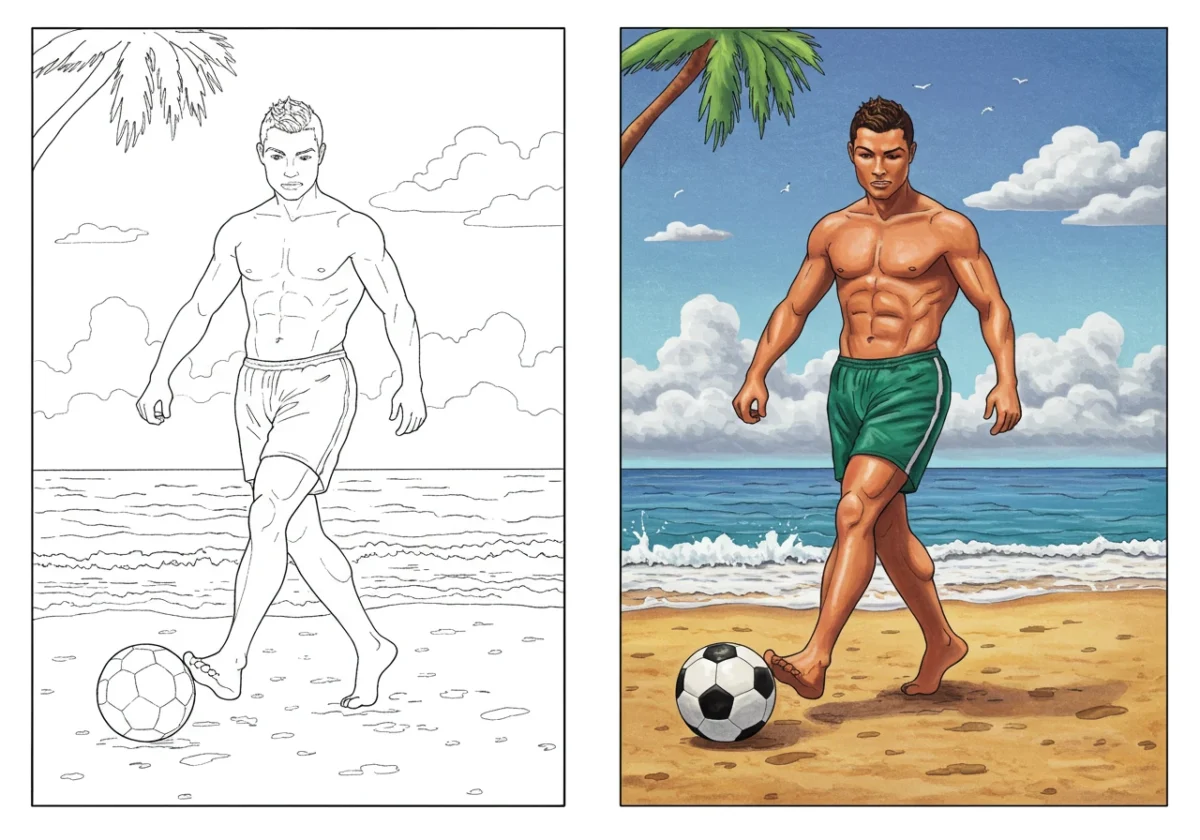 ronaldo coloring pages