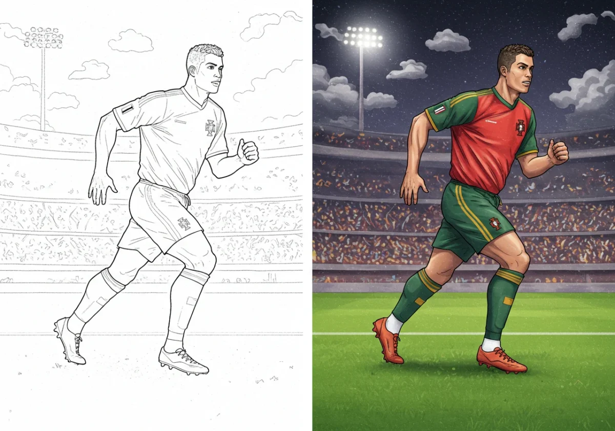 ronaldo coloring pages