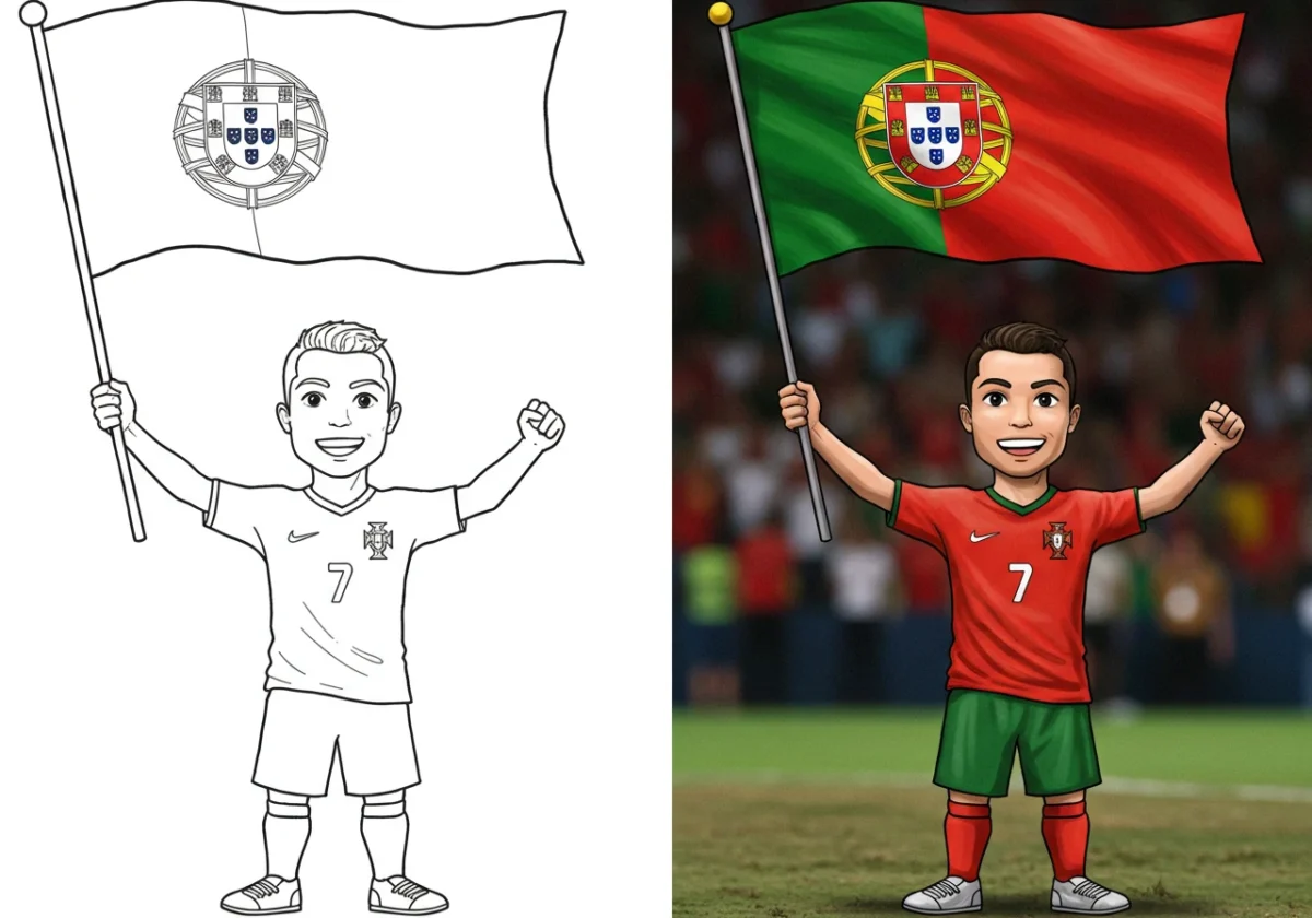 ronaldo coloring pages