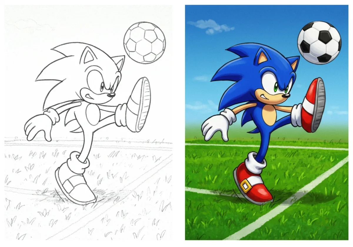 sonic coloring page