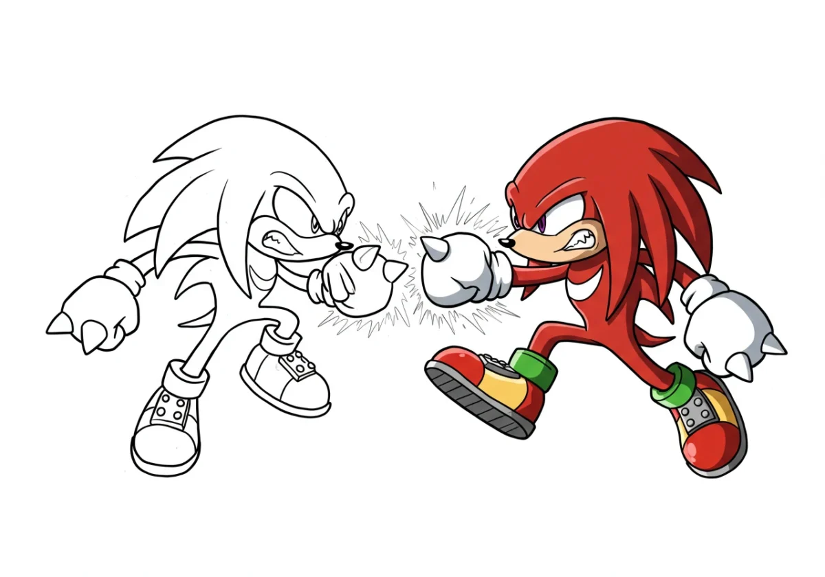 sonic coloring page