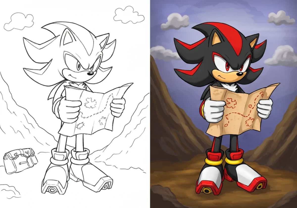 shadow coloring pages