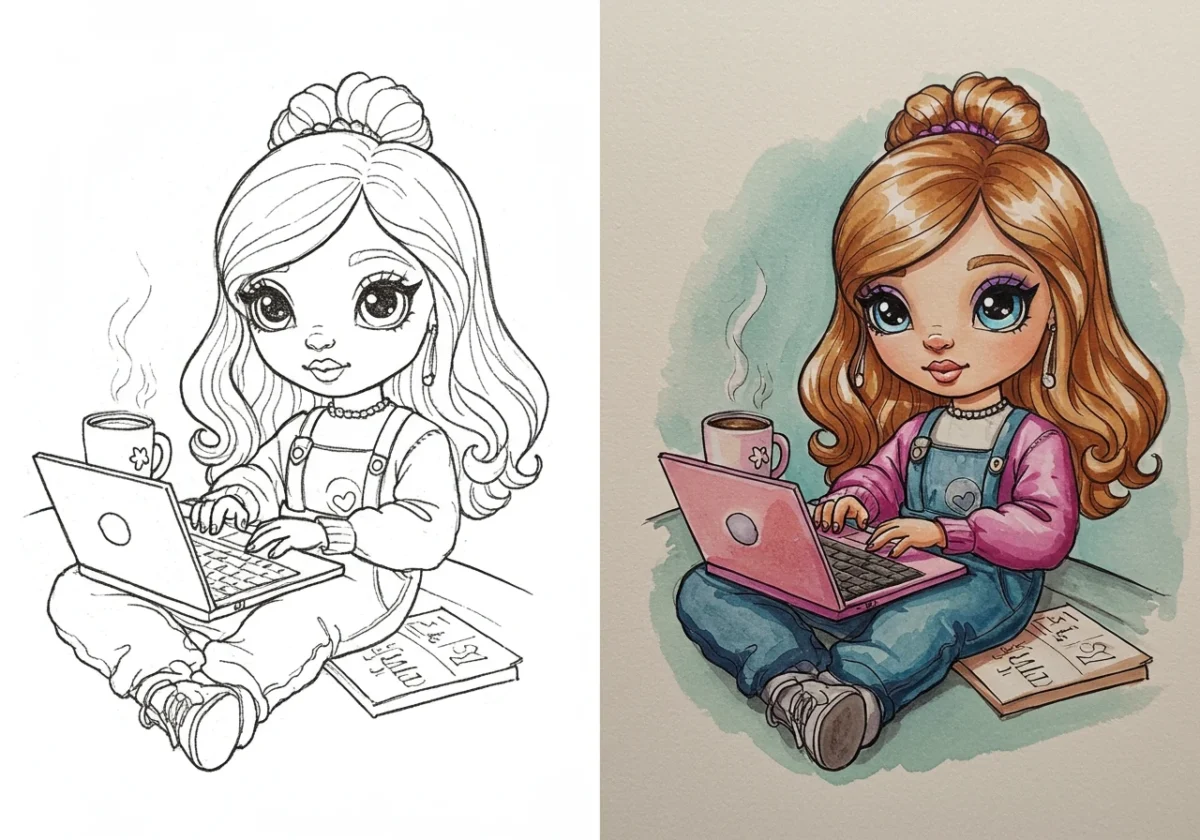 rainbow high coloring pages