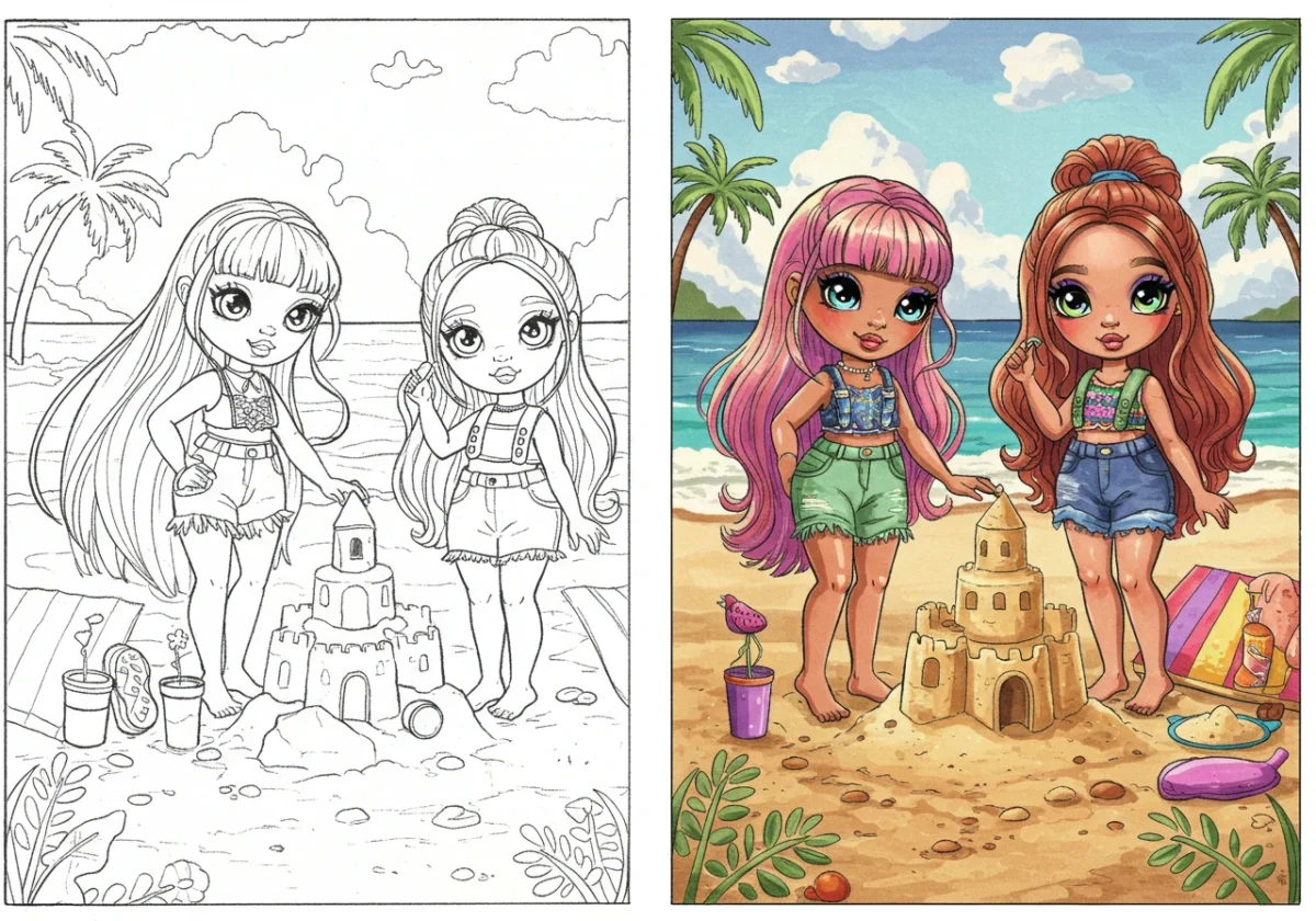 rainbow high coloring pages
