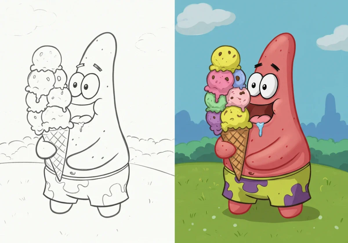 patrick star coloring pages