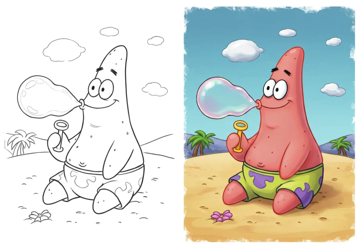 patrick star coloring pages