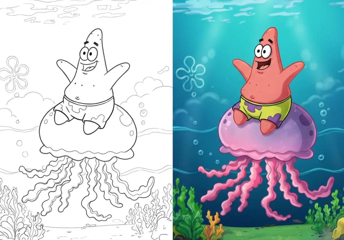 patrick star coloring pages