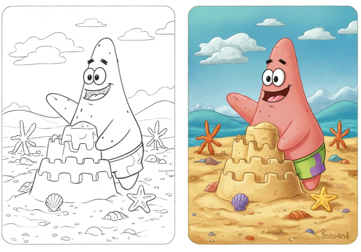 patrick star coloring pages