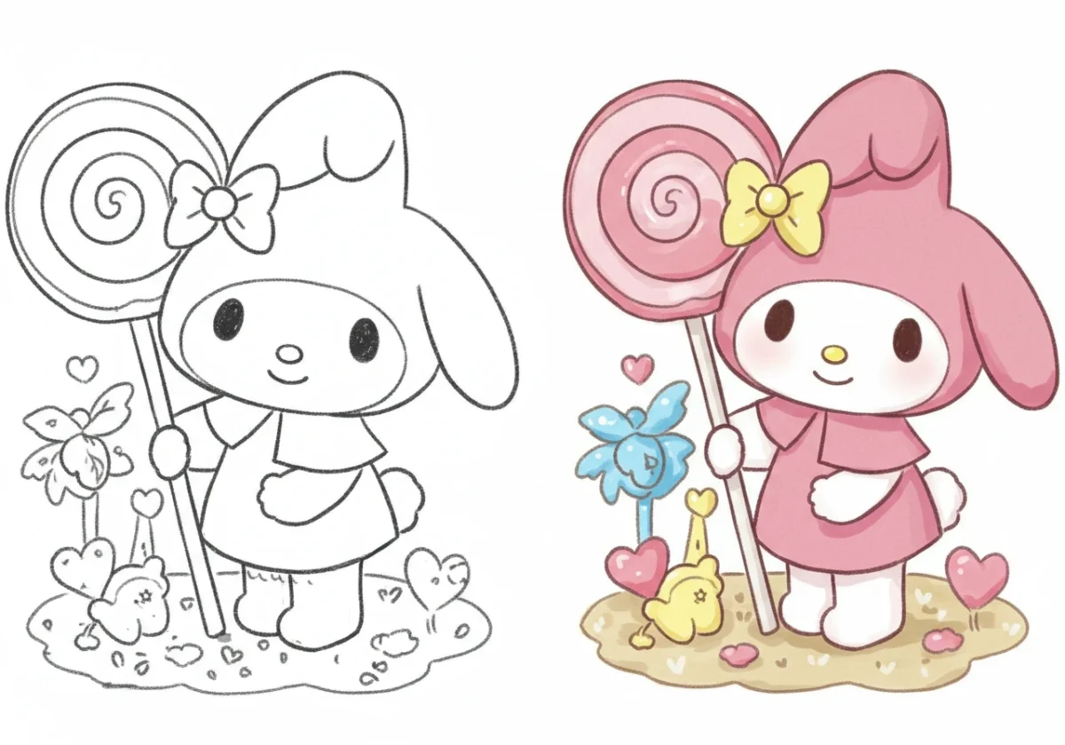 my melody coloring pages