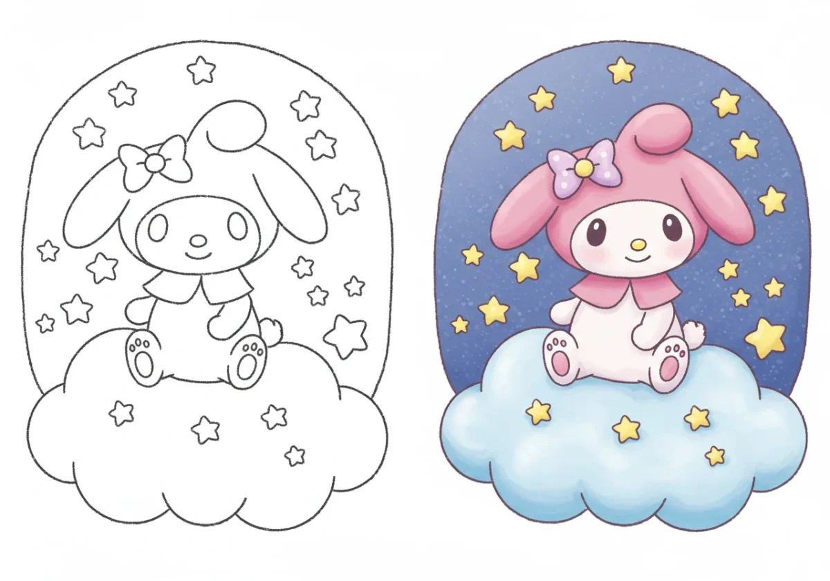 my melody coloring pages