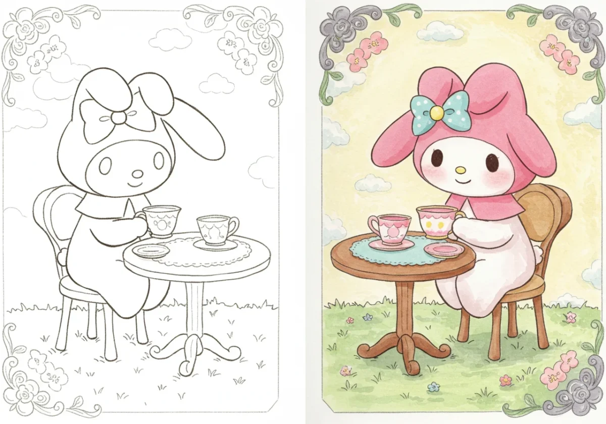 my melody coloring pages