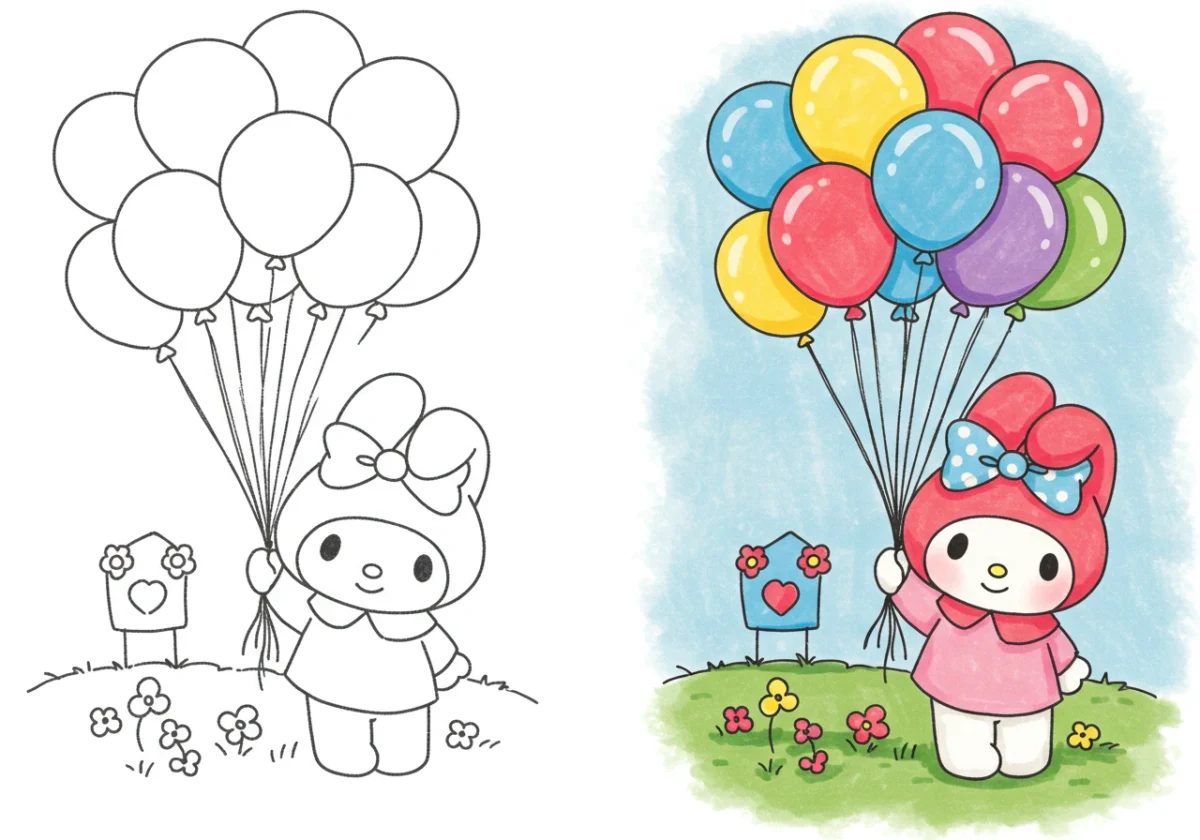 my melody coloring pages