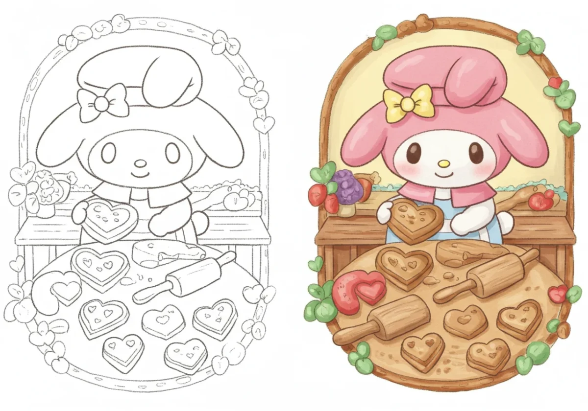 my melody coloring pages