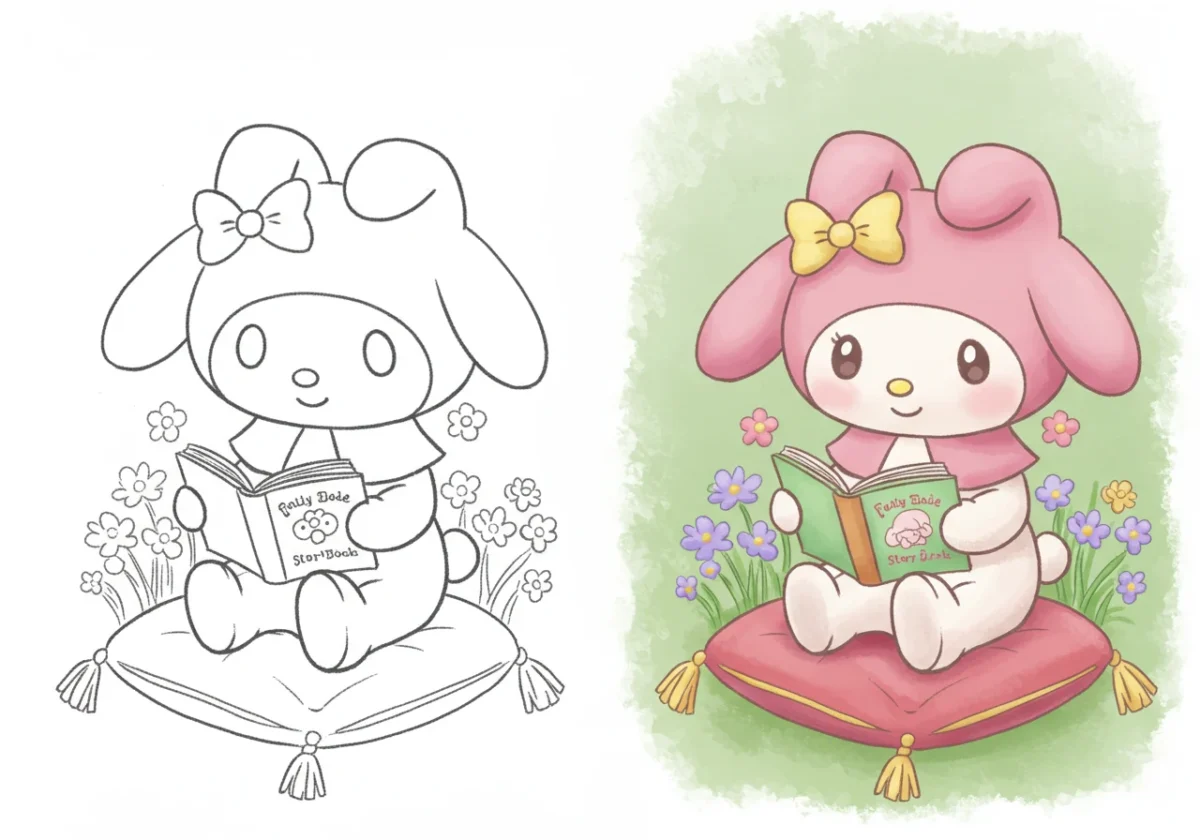 my melody coloring pages