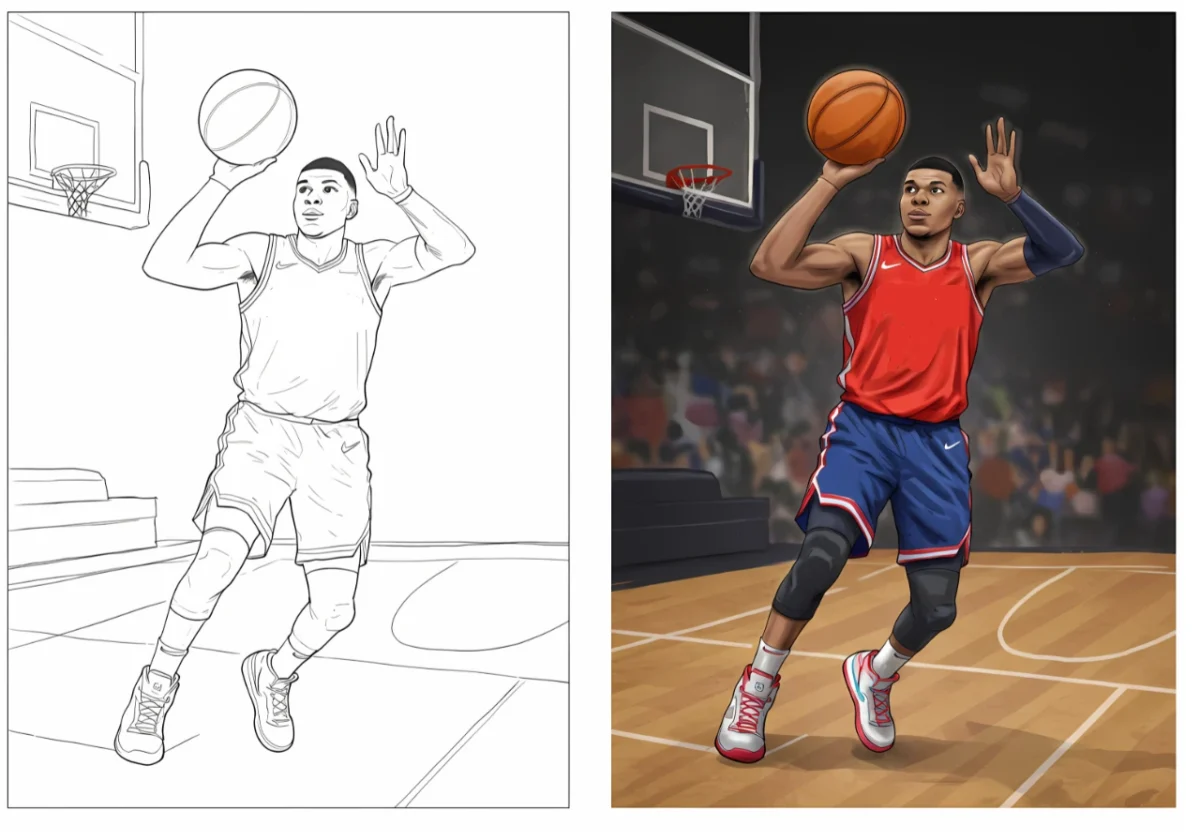 mbappe coloring pages