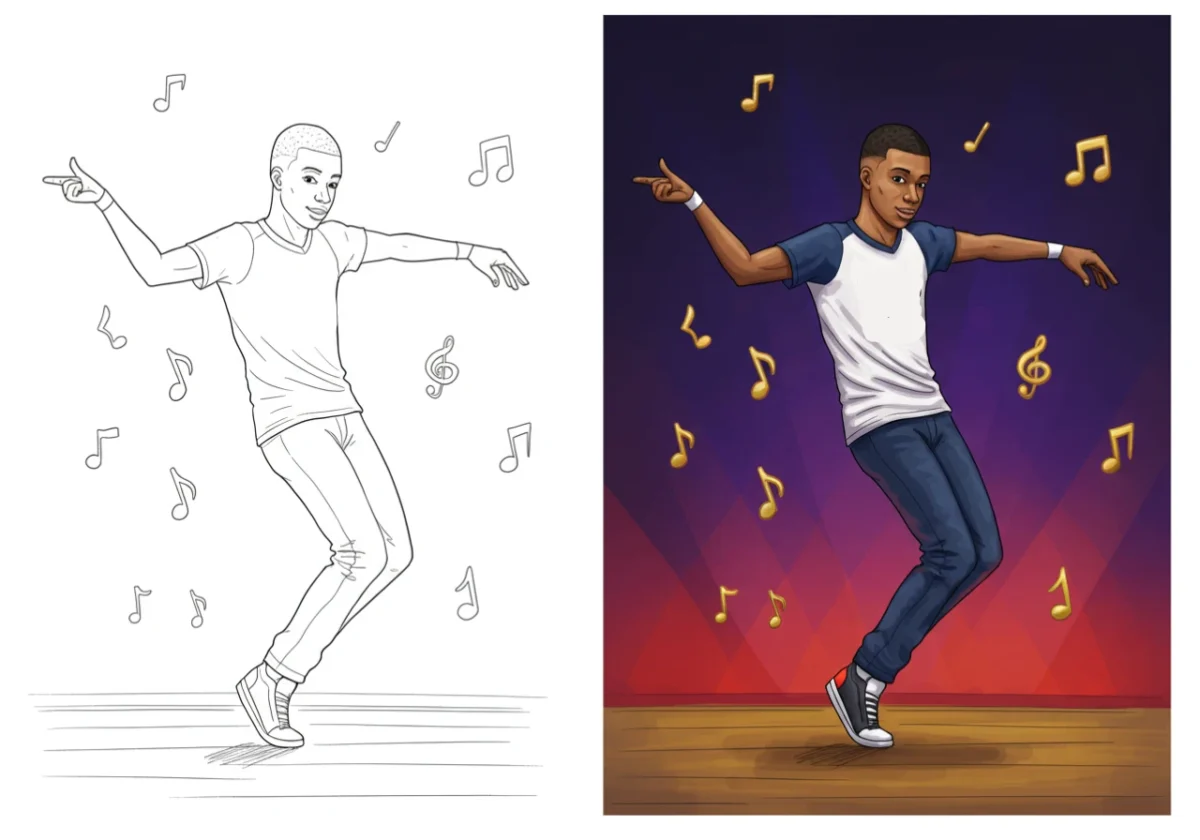 mbappe coloring pages