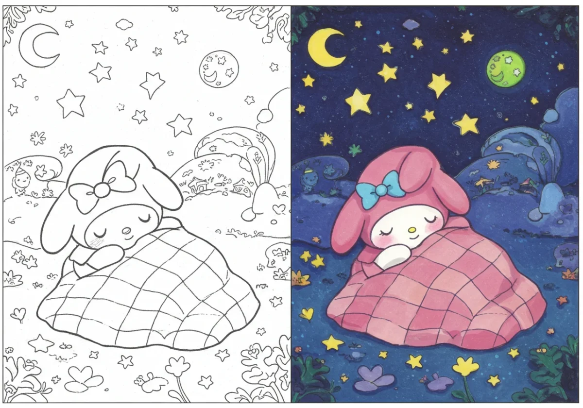 my melody coloring pages (1)
