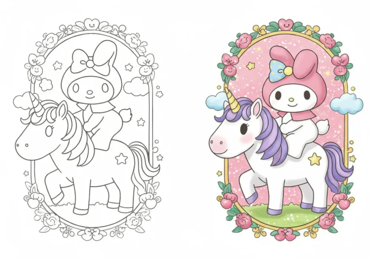 my melody coloring pages