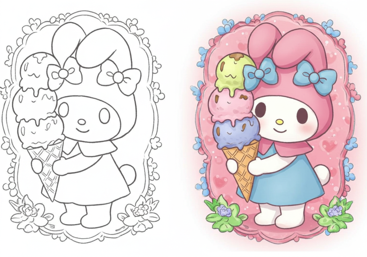 my melody coloring pages
