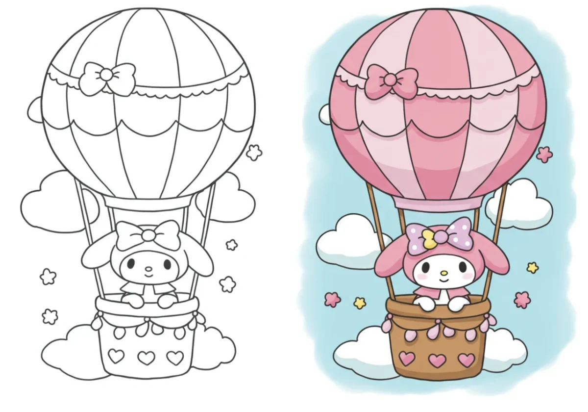 my melody coloring pages