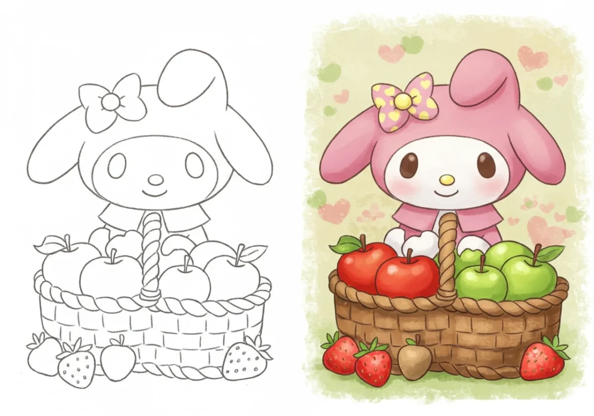 my melody coloring pages