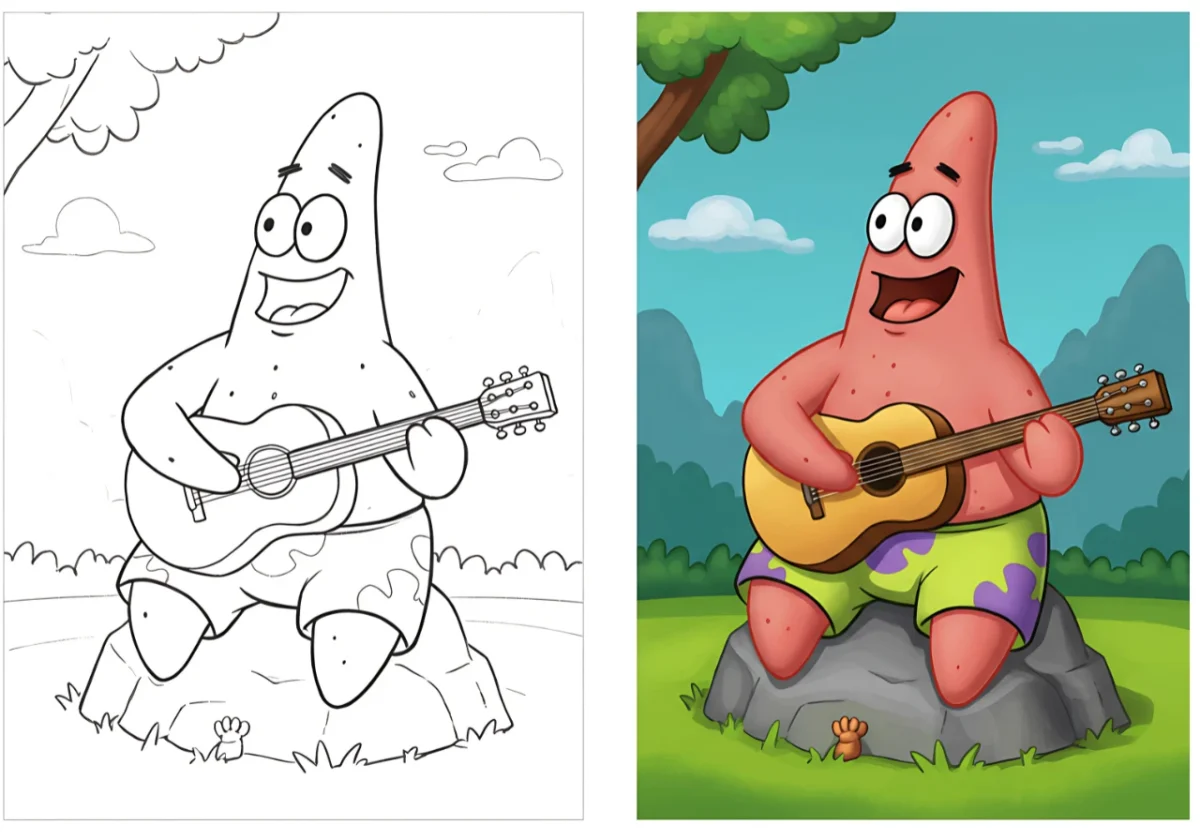 patrick star coloring pages