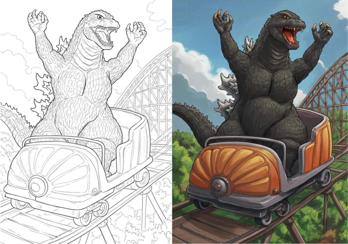godzilla coloring pages