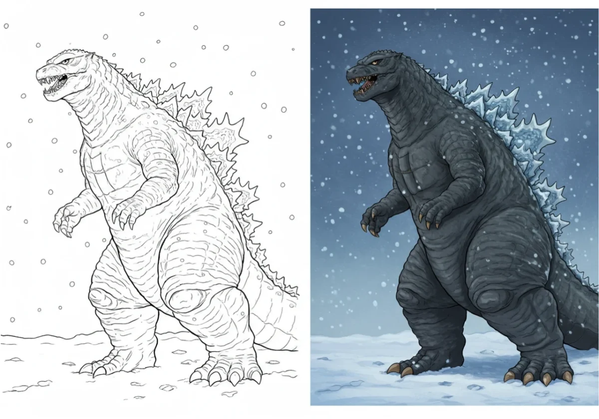 godzilla coloring pages