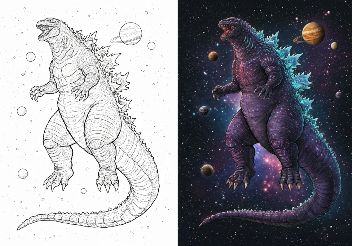 godzilla coloring pages