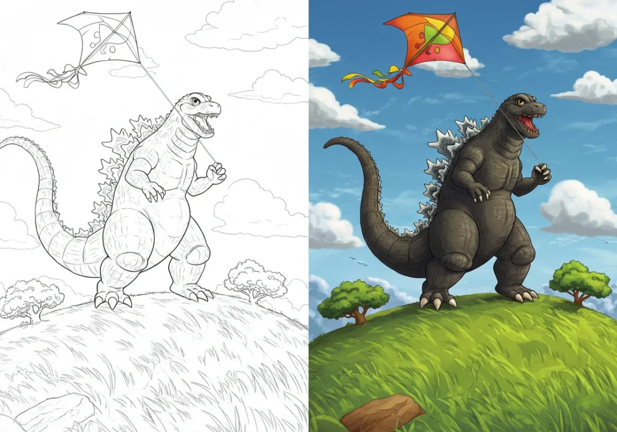 godzilla coloring pages