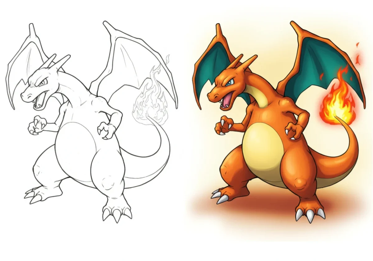charizard coloring page​