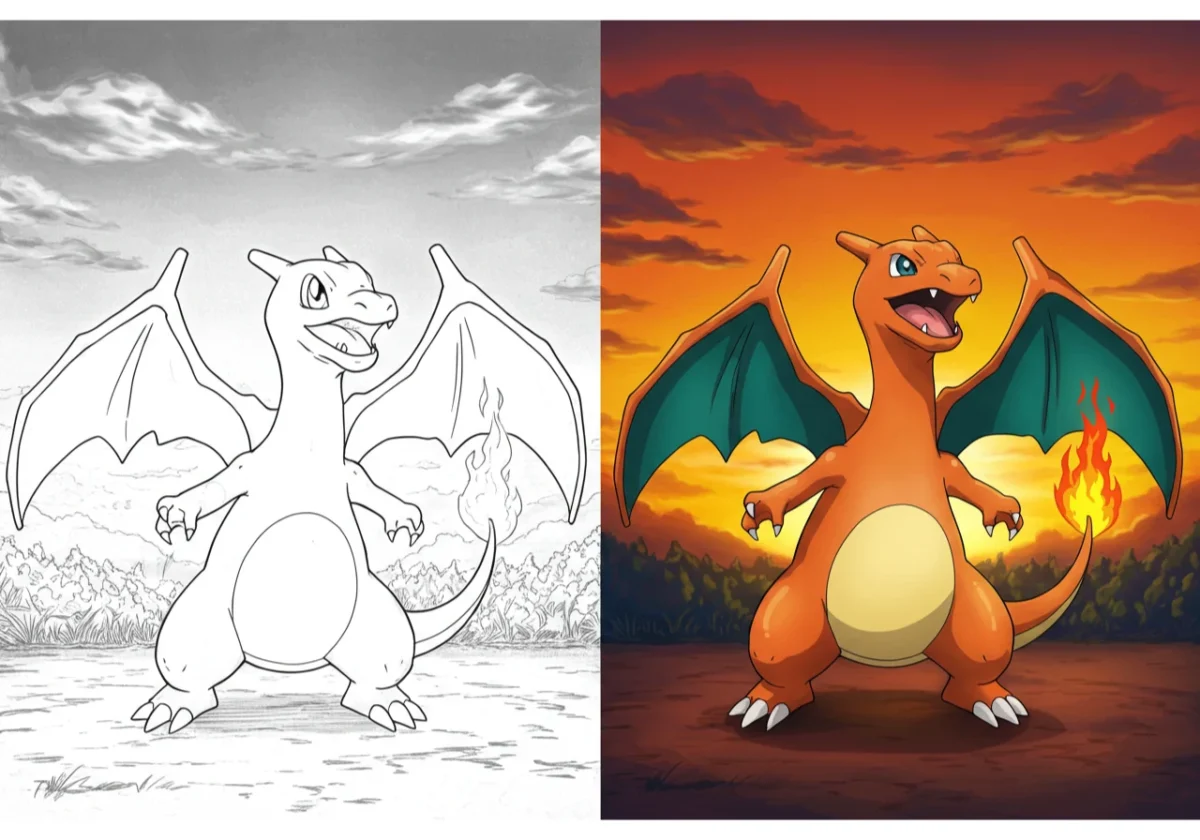 charizard coloring page​