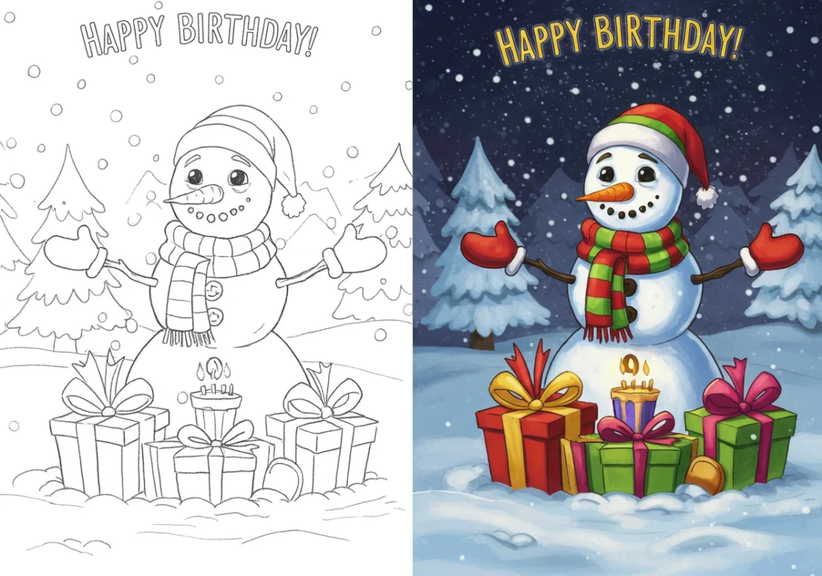 happy birthday coloring pages