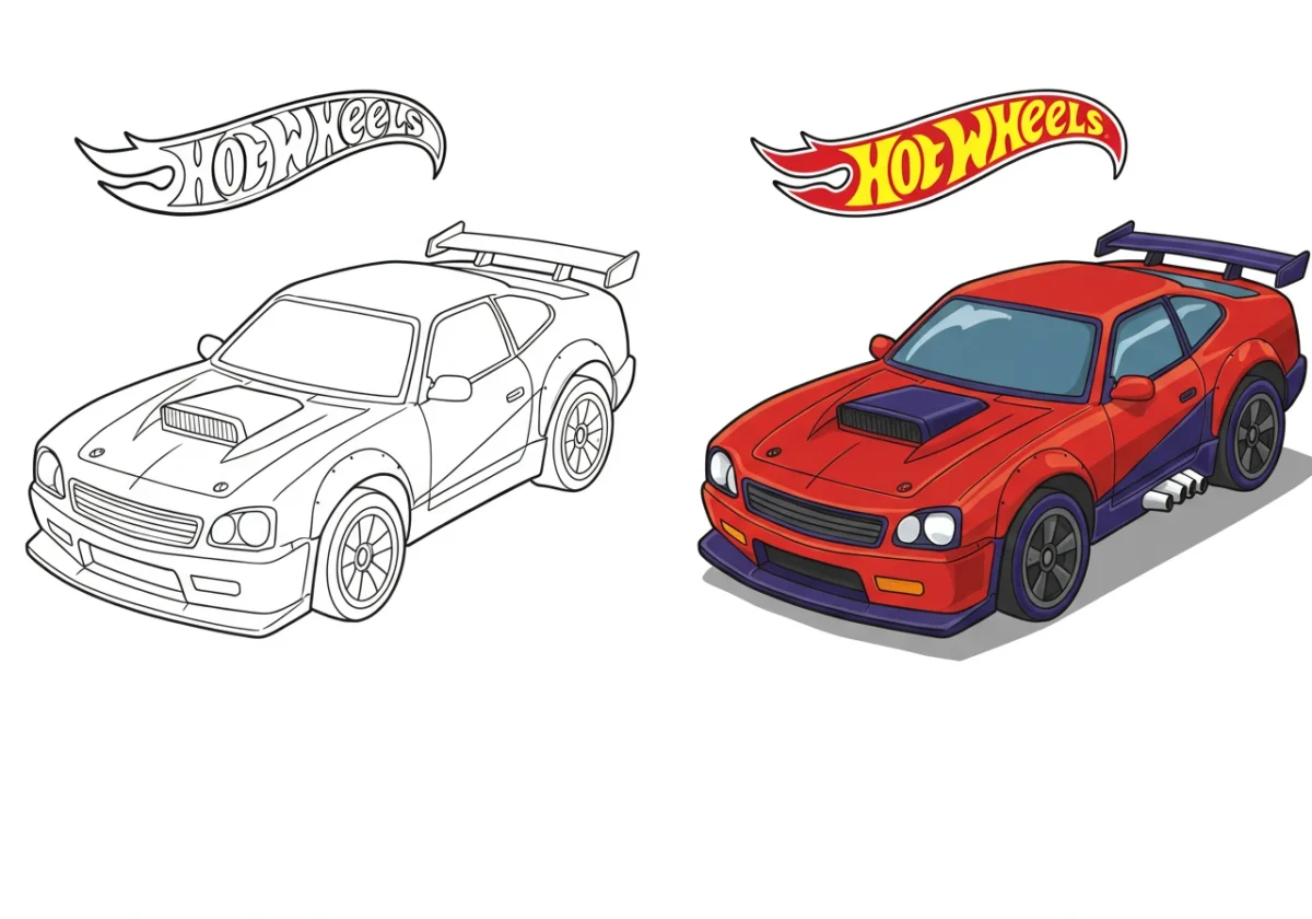hot wheels coloring pages