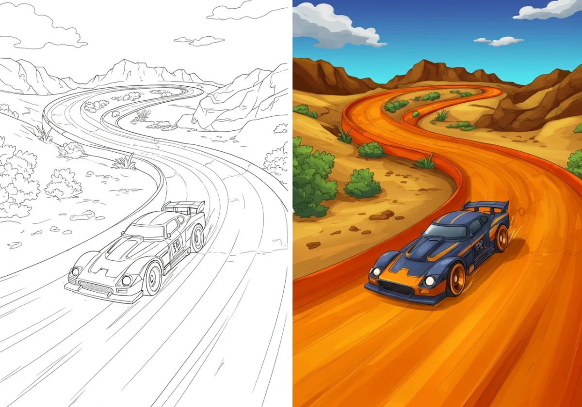 hot wheels coloring pages