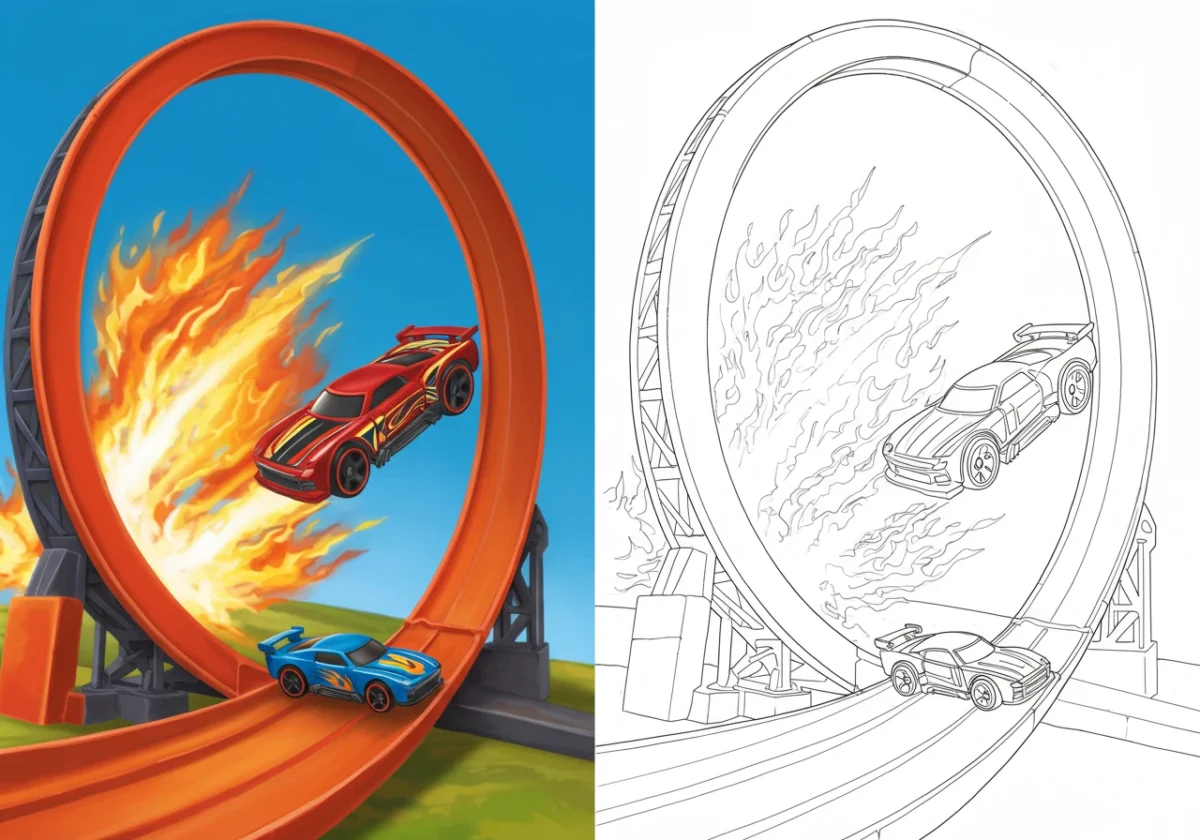 hot wheels coloring pages