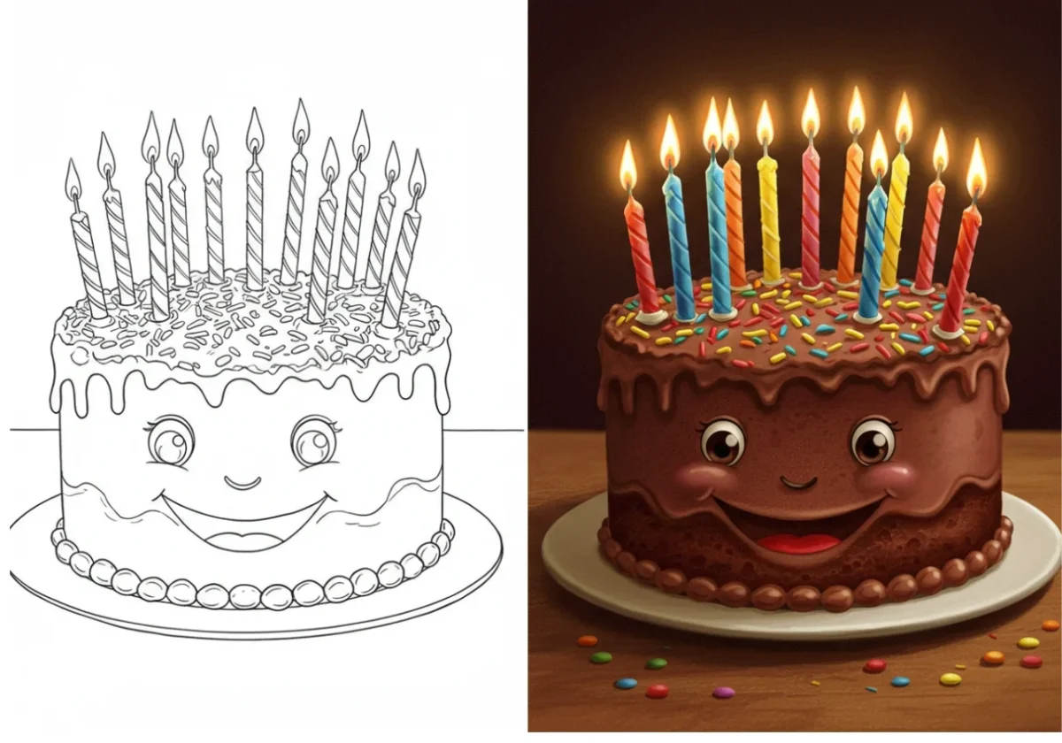 happy birthday coloring pages