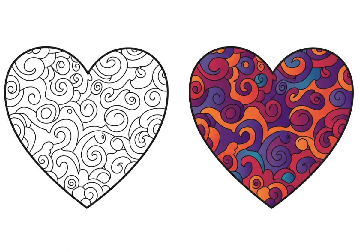 heart coloring pages